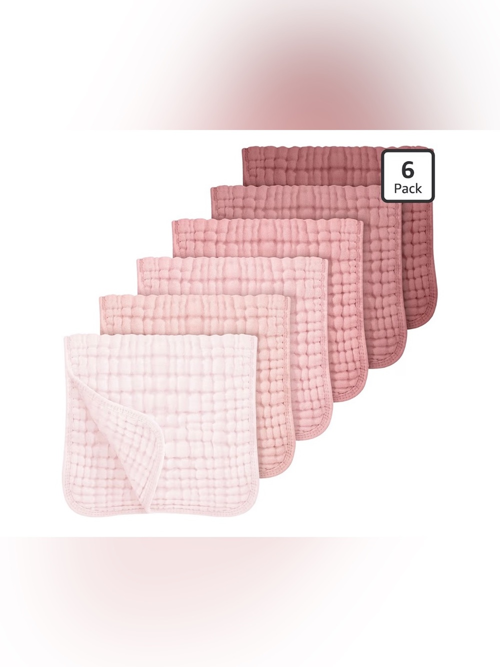 6 Pack Muslin Burp Cloths